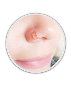 Women Double Hoop Nose Ring Single Pierced