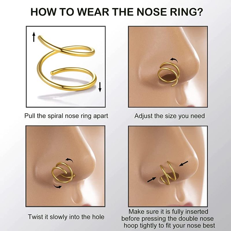 How to Put in a Double Hoop Nose Ring