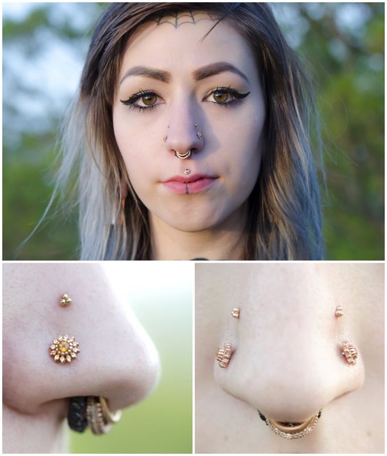 Jewelry to wear with high nostril piercing