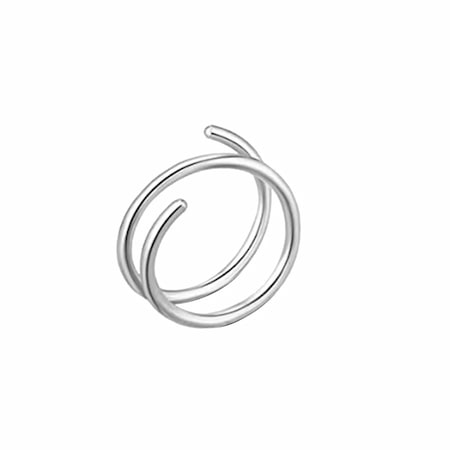 stainless steel double nose ring