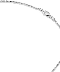 Italian Sterling Silver 22K Rope Chain Diamond Cut Necklace
