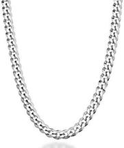 BRIJEWNES 925 Sterling Silver Clasp 3/3.5/4/5/7/10mm Cuban Link Chain for  Men Women Diamond Cut Chain Necklace 16, 18, 20, 22, 24, 26, 28, 30 Inch