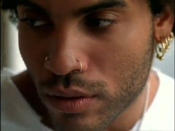 Lenny Kravitz nose piercing image
