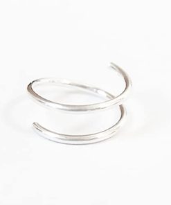 Handmade Spiral Double Hoop Nose Ring - Silver Nose Ring Accessory
