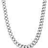 5mm Sterling Silver Cuban Link Chain Necklace For Men