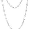4mm Italian Sterling Silver Link Chain Necklace