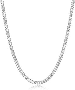 5mm Silver Cuban Chain Necklace