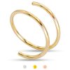 14k Gold Filled 20G Double Hoop Nose Ring for Single Piercing(20 Gauge Small Thin 8mm Spiral)