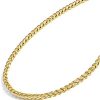 14K Gold Filled Round Chain Necklace (Wheat/Palm)