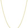 14k Yellow Gold Rope Chain Pendant Necklace
