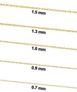 14k Gold Rope Chain Pendant Necklace