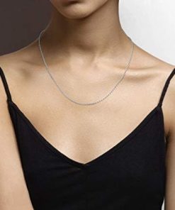 2mm, 3mm Sterling Silver Rope Chain Necklace(Diamond-Cut Braided)