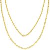 14k Gold 2.5mm Rope Chain Necklace with Pendant