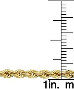 14k yellow Gold Filled Men's 3.2 mm Rope Chain Necklace (20 inch)