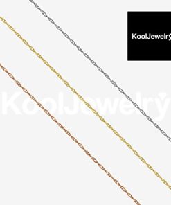 14k Yellow Gold Rope Chain Pendant Necklace