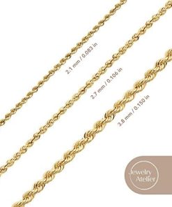 14K Gold Filled Rope Chain for Women and Men