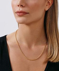 14K Gold Filled Round Chain Necklace (Wheat/Palm)