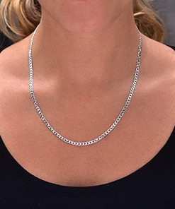 4mm Italian Sterling Silver Link Chain Necklace