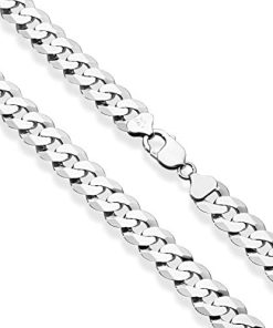 925 Sterling 12mm Silver Cuban Link Chain Necklace