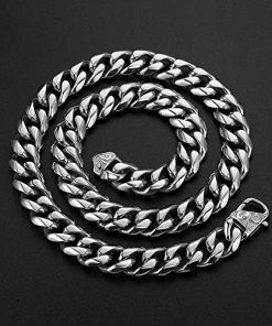 Polishing Stainless Steel Silver Link Chain Necklace