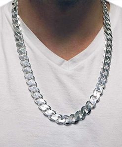 925 Sterling Silver Cuban link Chain Necklace With Lobster clasp | Gold/Silver, Diamond Cut |