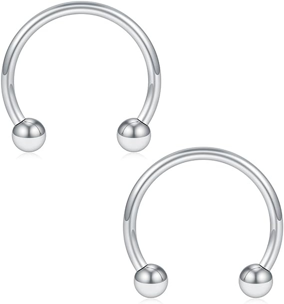 Surgical Steel Horseshoe Hoop Ring