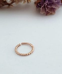 14K Rose Gold Septum Ring - Handmade, Dainty, and Minimalist