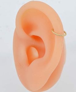 16G 14K Gold Septum Ring - Hypoallergenic, Hoop Earring for All Piercings