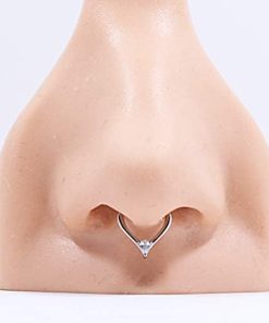 16G 8mm Surgical Steel Teardrop Septum Piercing Ring