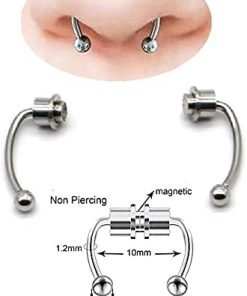 16G Non Piercing Fake Magnetic Septum Nose Ring
