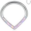 16G Surgical Steel Hinged Clicker Septum Nose Ring