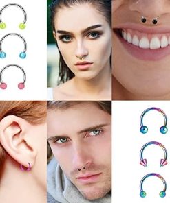 10mm 16g Stainless Steel Horseshoe Nose Septum Ring (53 to 80 Pcs)