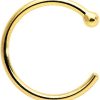 18k Gold Hypoallergenic Nose Hoop Ring in 20 Gauge