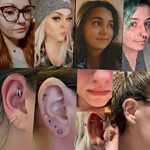 18G Hinged Small Septum Nose Ring Piercing (6 to 16mm)
