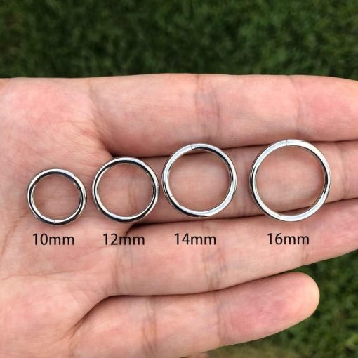 12mm Surgical Steel Hinged 12G Septum Nose Ring