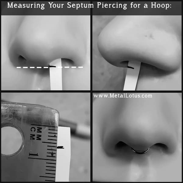 How do you measure septum ring size