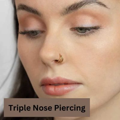 Wearing Split Triple Nose Piercing