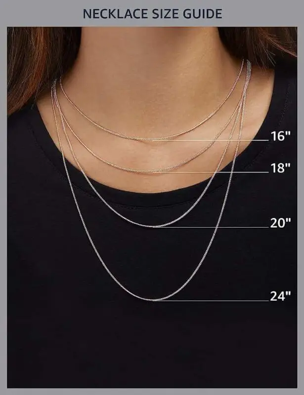 16 vs 18 Inch Necklace size guide